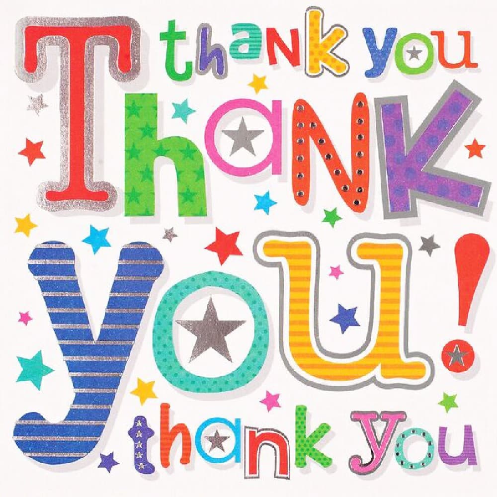 Simon Elvin Thank You Twin Display Packs (Pack Of 6)