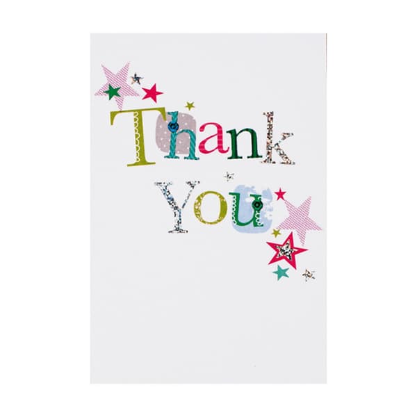 Simon Elvin Open Thank You Individually Wrapped Cards (Pack Of 12)