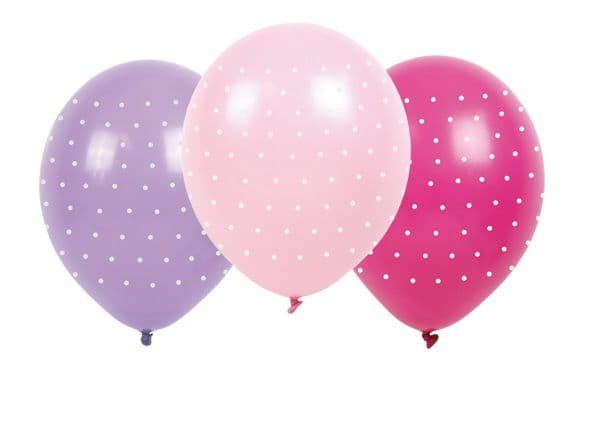 Jabadabado Balloons polka dot pink 6pc