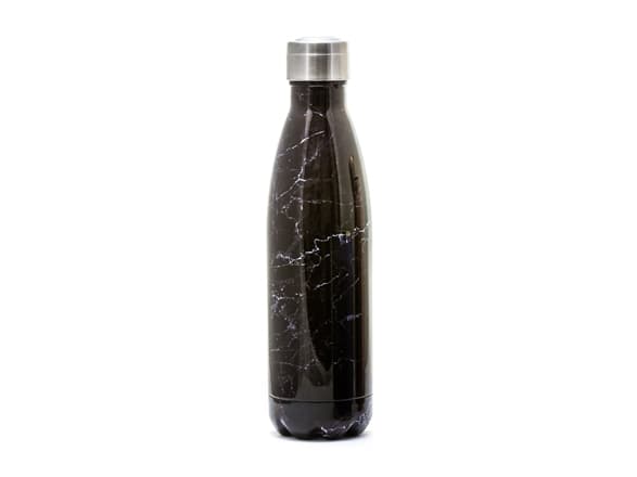 Yoko Design Isothermal Bottle Marble black, Capacity 0.5 L, Diameter 6.5 cm, Bisphenol A (BPA) free