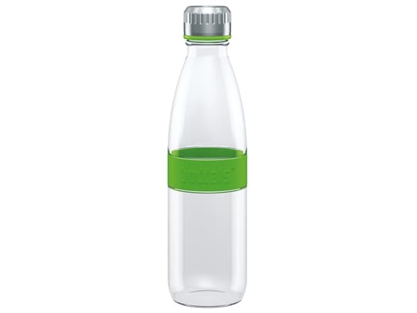 Boddels DREE Drinking bottle, glass Bottle, Apple green, Capacity 0.65 L, Bisphenol A (BPA) free