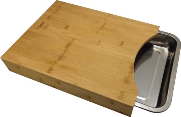 KingHoff cutting board with bamboo crumb tray 35.5 x 25.6 cm