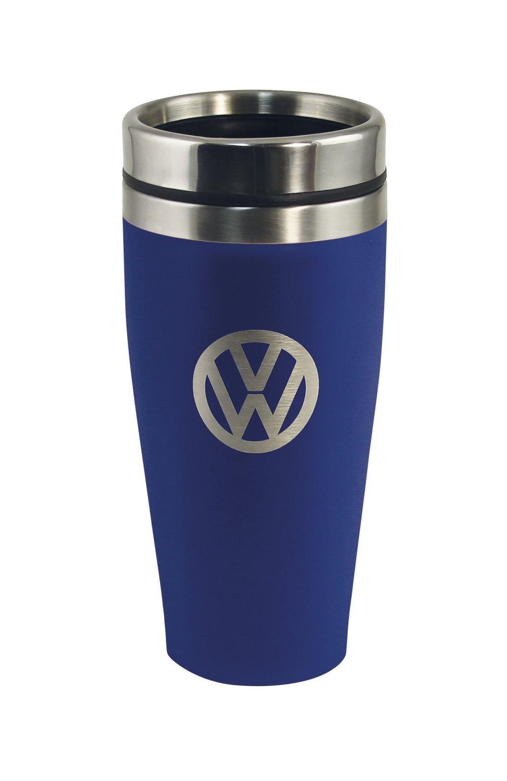 BRISA VW Collection - Volkswagen Bus T1 Camper Van Transporter Isolerad rostfritt stål tumlare (Double-Walled/400ml/Blue)