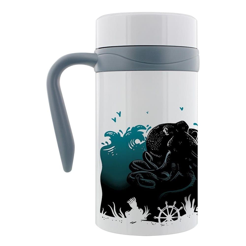 Grindstore Kraken Oceanscape Thermal Travel Mug With Handle