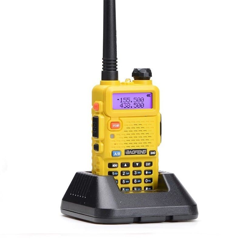 Profesjonell Walkie Talkie med Lommelykt, Gul