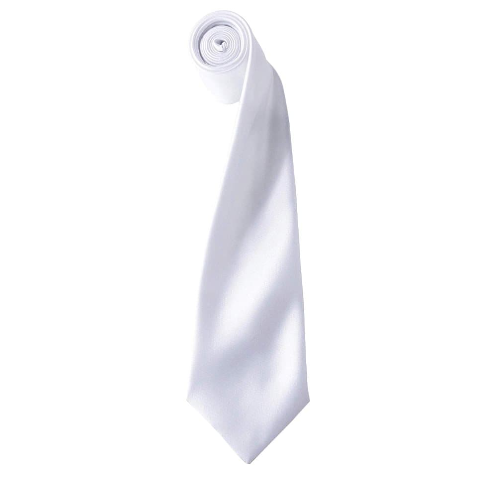 Premier Mens Plain Satin Tie (Narrow Blade) (Pack of 2)