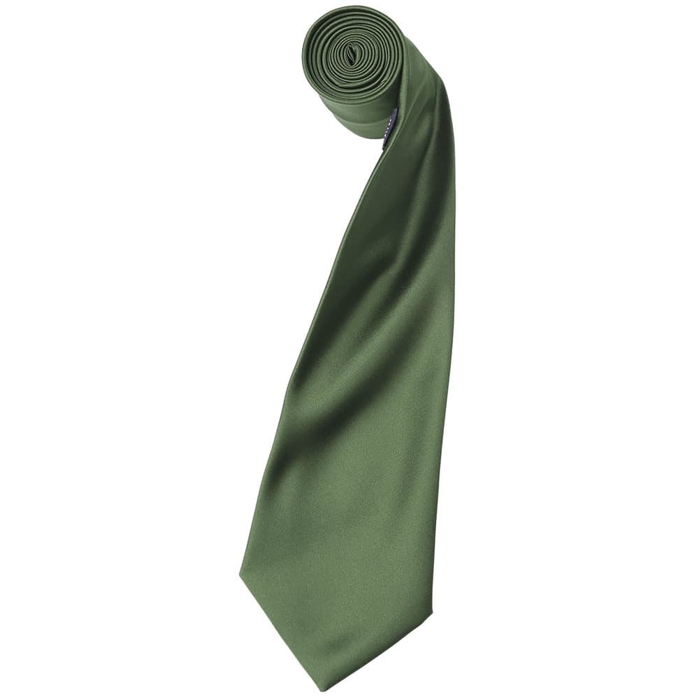 Premier Mens Plain Satin Tie (Narrow Blade) (Pack of 2)