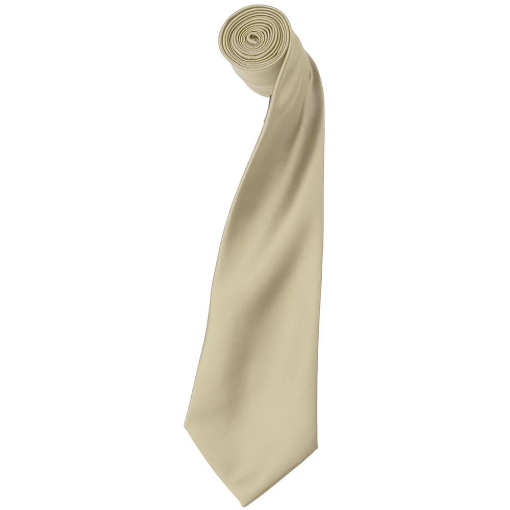 Premier Mens Plain Satin Tie (Narrow Blade) (Pack of 2)
