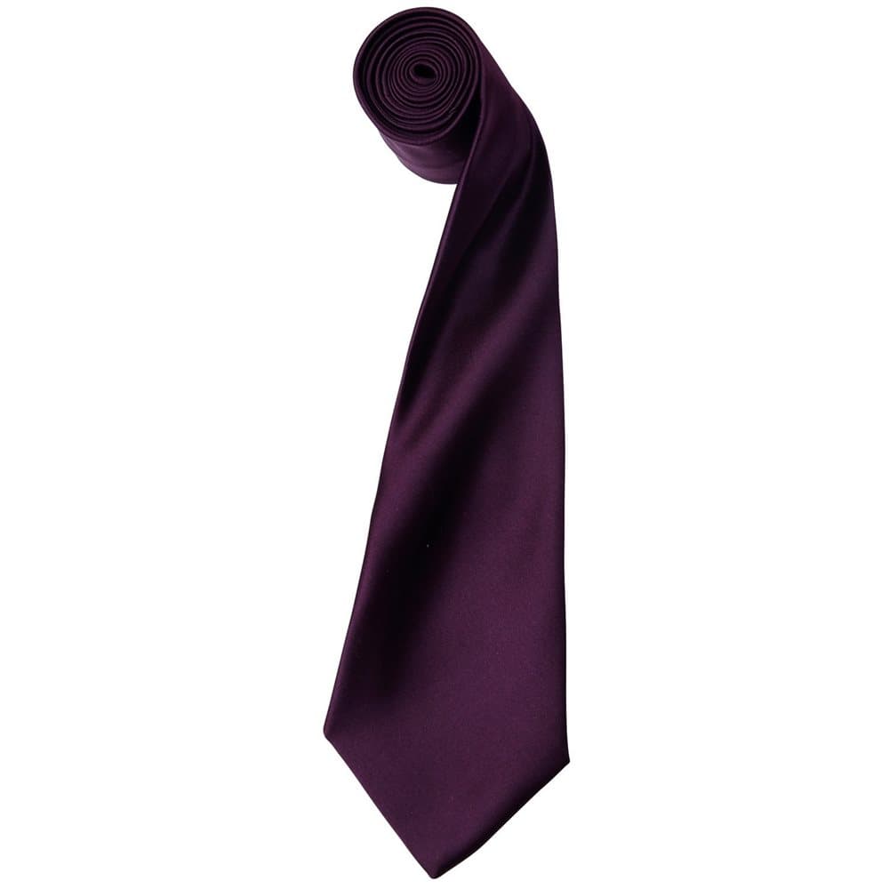 Premier Mens Plain Satin Tie (Narrow Blade) (Pack of 2)