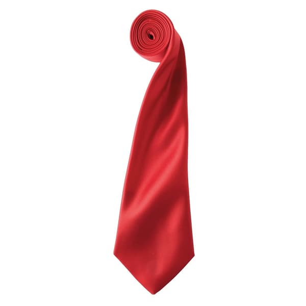 Premier Mens Plain Satin Tie (Narrow Blade)