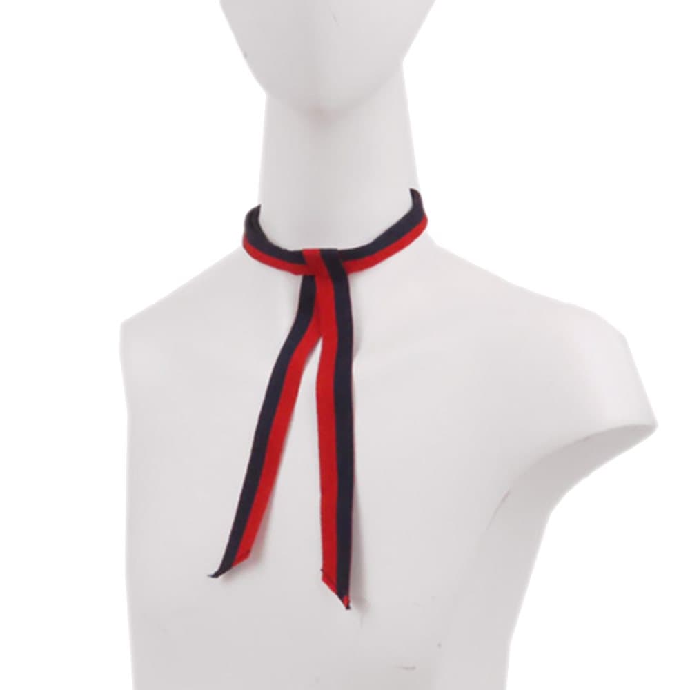 Pre-owned Gucci Web Grosgrain Neck Bow Red
