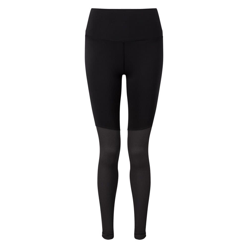 TriDri Womens/Ladies Rib Knit Contrast Bottom Yoga Leggings