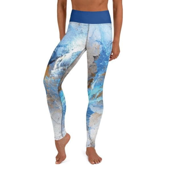 Leggings Tights Fitness - Blue Stained