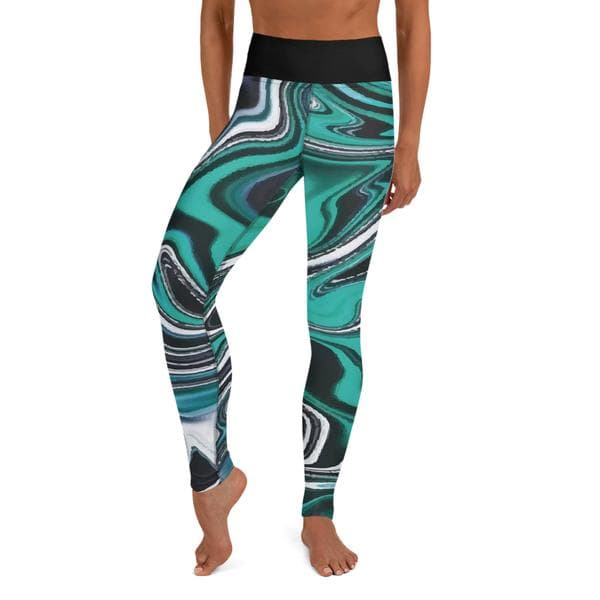 Leggings Tights Fitness - Silver Green