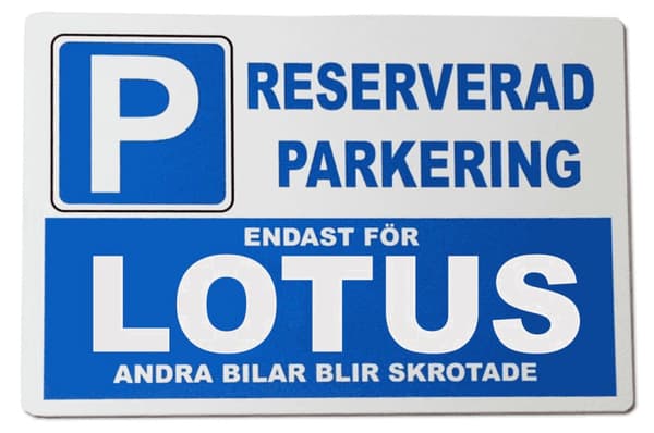 Metall plåtskylt med ' LOTUS ' design - 30x20 cm skylt