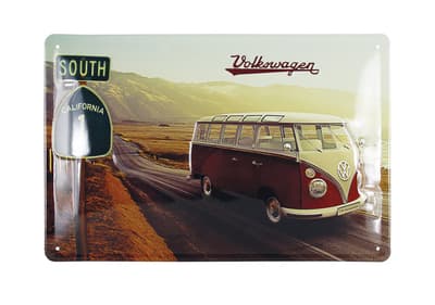 BRISA VW Collection - Volkswagen Bus T1 Kleinbus Transporter Retro metallimerkki (Highway 1/20x30cm)