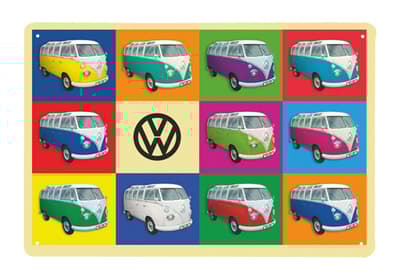 BRISA VW Collection - Volkswagen Bus T1 Kleinbus Transporter Retro metallimerkki (Multicolour/20x30cm)