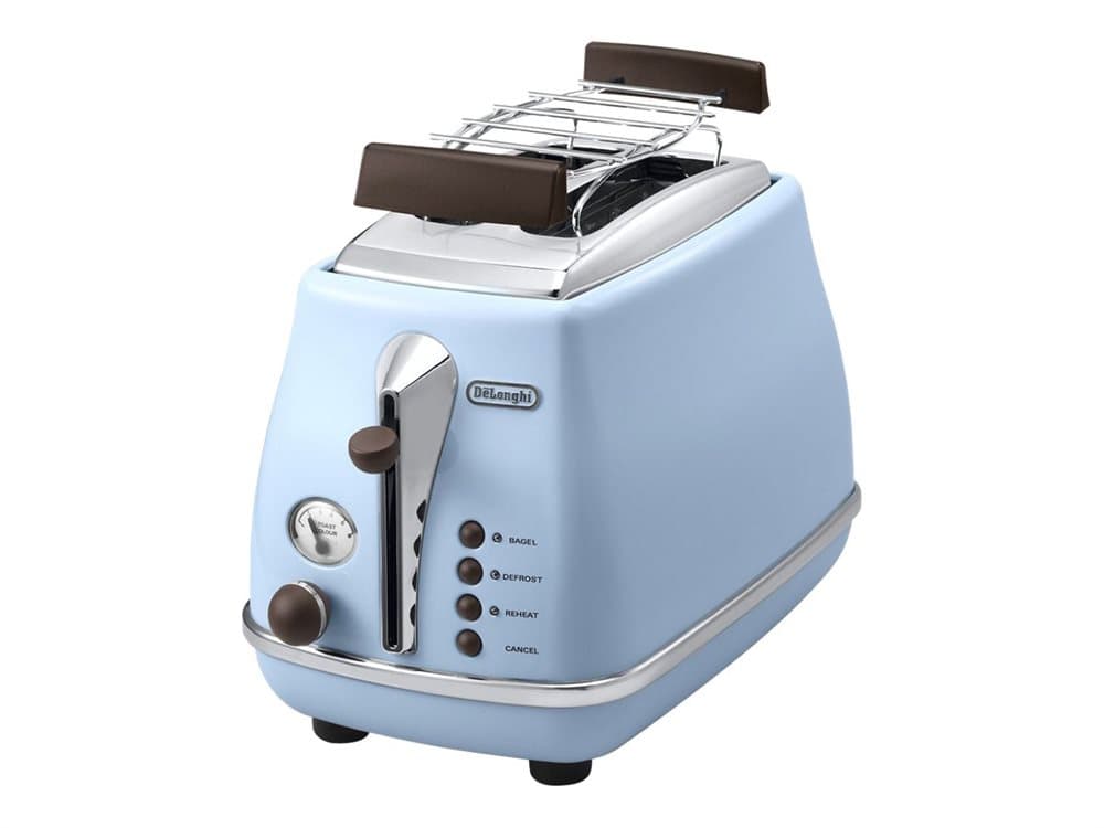 De'Longhi Icona Vintage CTOV 2103.AZ - Brödrost - 2 skiva - 2 Kortplatser - himmelsblå