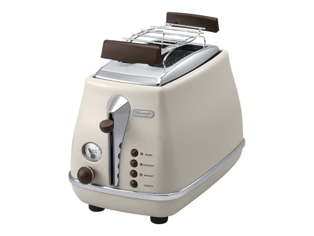 De'Longhi Icona Vintage CTOV 2103.BG - Brödrost - 2 skiva - 2 Kortplatser - beige