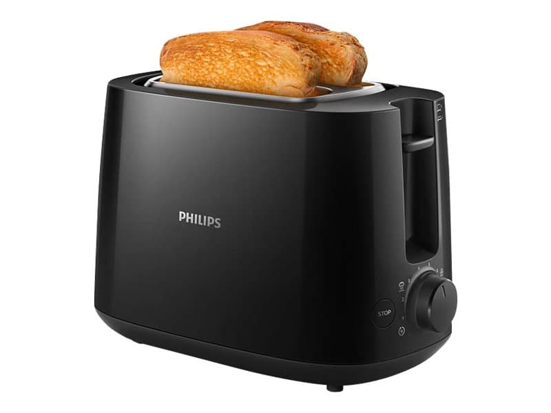 Philips Daily Collection HD2581 - Brødrister - 2 skive - 2 Spor - svart