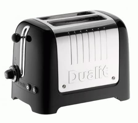 Brödrost DUALIT® Lite - 2/skiv 1100 w - Plast-rostfritt - Blank Svart