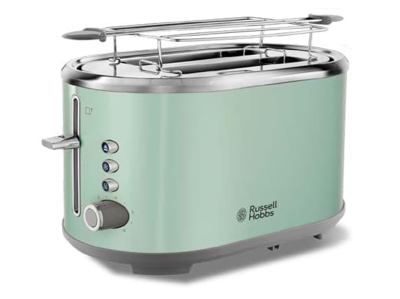 Russell Hobbs Bubble Soft, 2 skiver, Grønn, Plastikk, Rustfritt stål, Knapper, Rotasjon, 930 W