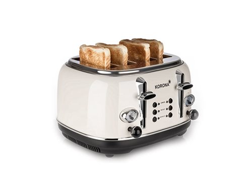 Bild av Korona 21676, 4 skivor, Svart, Gräddfärgad, Knappar, 1630 W, 220 - 240 V, 50 - 60 hz