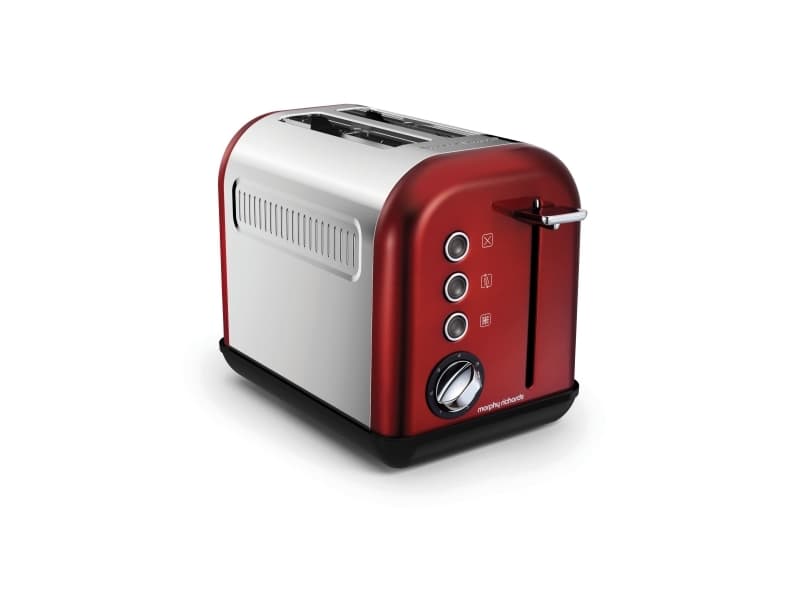 Morphy Richards Accents Special Edition, 2 skiver, Rød, Rustfritt stål, Knapper, Rotasjon, China, CE