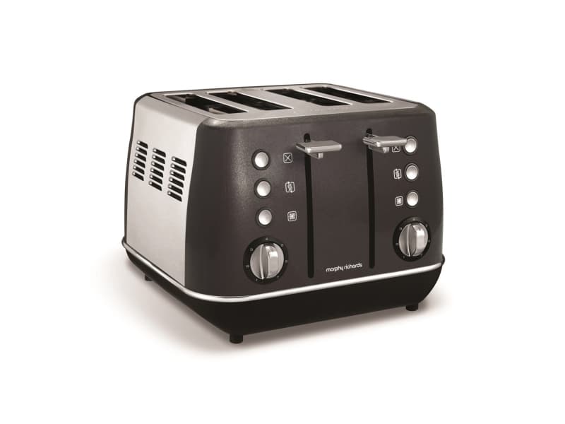 Morphy Richards Evoke Evoke, 4 skivor, Svart, Knappar, Rotations-, Kina, 850 W, 270 mm