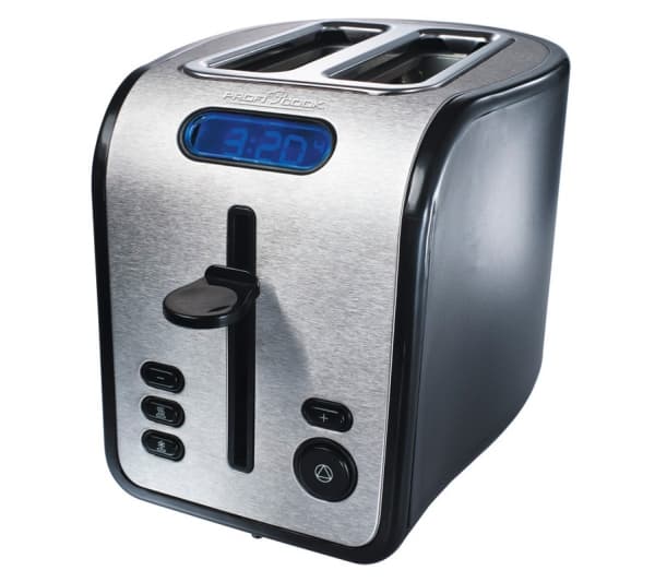 ProfiCook PC-TA 1011, 2 slice(s), Svart, Rostfritt stål, LCD, 920 W, 220 - 240, 195 mm