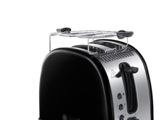 Russell Hobbs 21293-56, 2 skiver, Svart, Rustfritt stål
