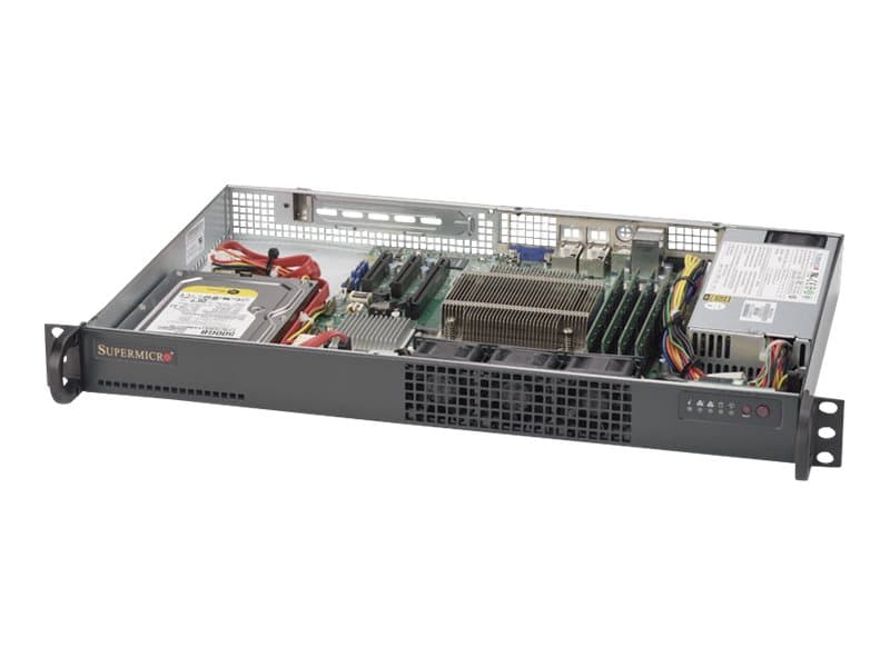Supermicro SuperServer 5019S-L - Server - kan monteras i rack - 1U - 1-vägs - ingen CPU - RAM 0 GB - ingen HDD - AST2400 - GigE - skärm: ingen