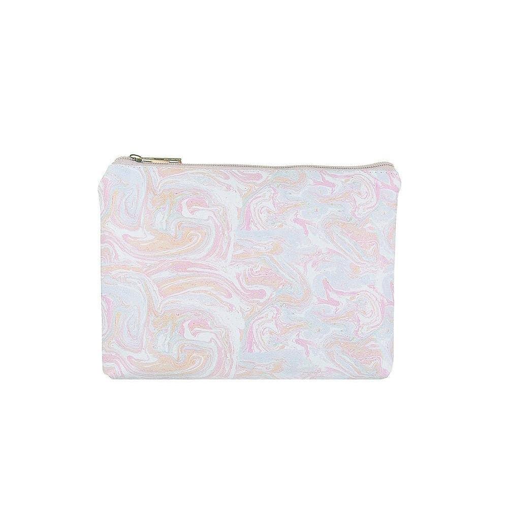 Jewelcity Womens/Ladies Marbled Pastel Big Flat Makeup Bag