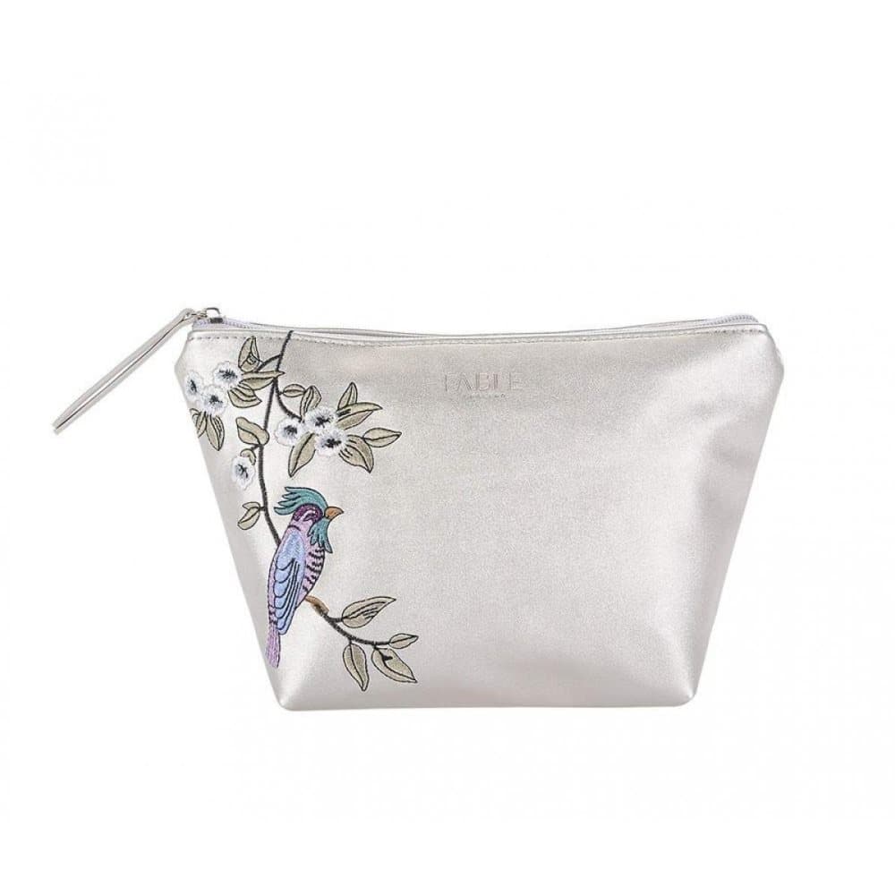 Fable Womens/Ladies Bird Embroidered Makeup Bag