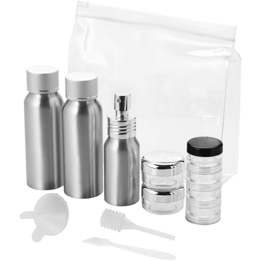 Bullet Frankfurts flygbolag godkänd Alu Travel Bottle Set (paket med 2)