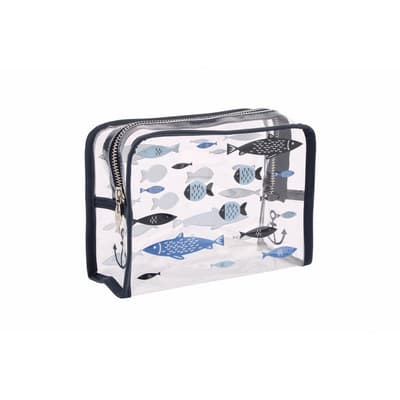 Finest Catch Clear Fish Design Wash Bag