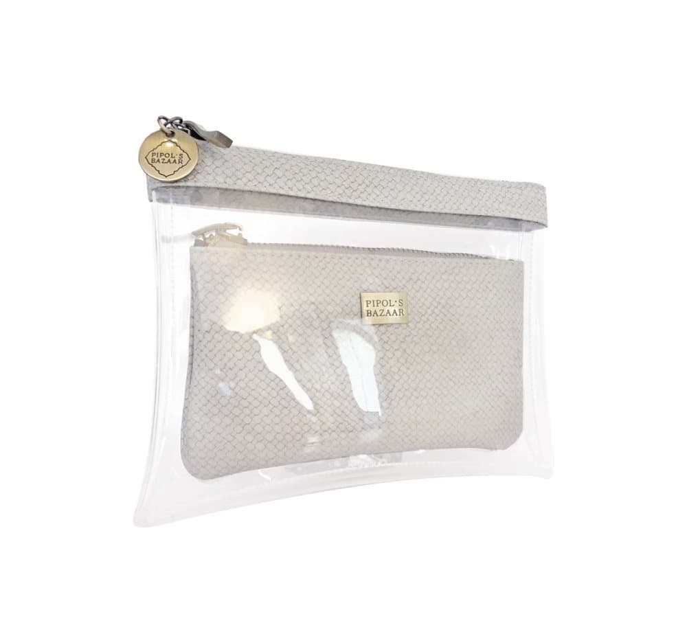 Sminkväska set Pouchy Flat Grey