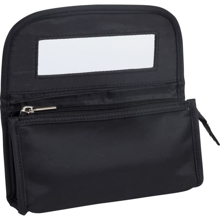 GLAMOR SPA - FLAP MAKEUP POUCH TASKE MED SMÅ SVART SPEJL