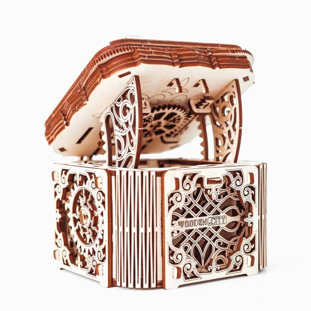 WOODEN CITY skalamodelsæt mysterieboks træ