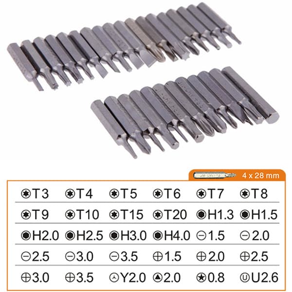 JAKEMY JM-8100 Proffesional Skruvmejsel & Torx Verktygsset. 32 i 1.