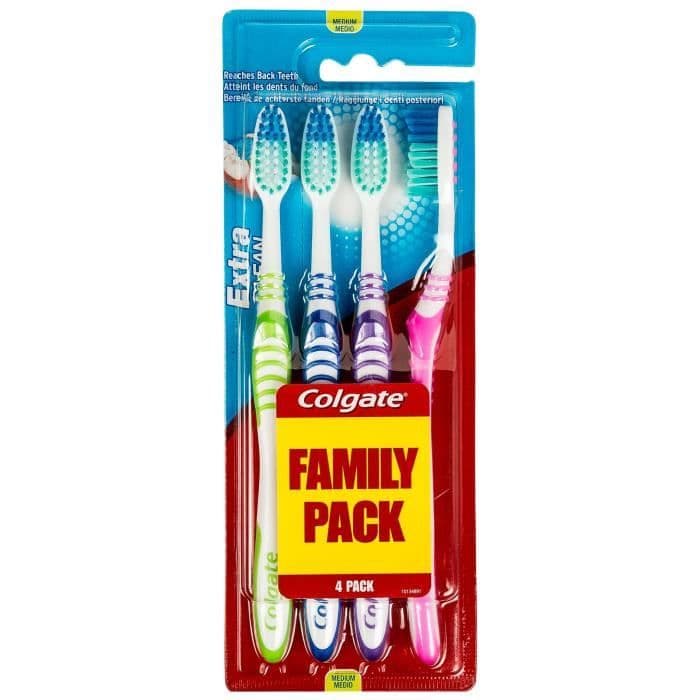 COLGATE Extra Clean hammasharja - keskikokoinen - x4
