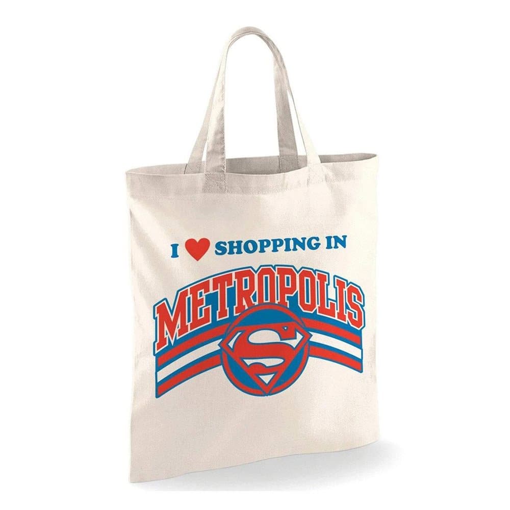 Superman Shopping In Metropolis Tote Bag