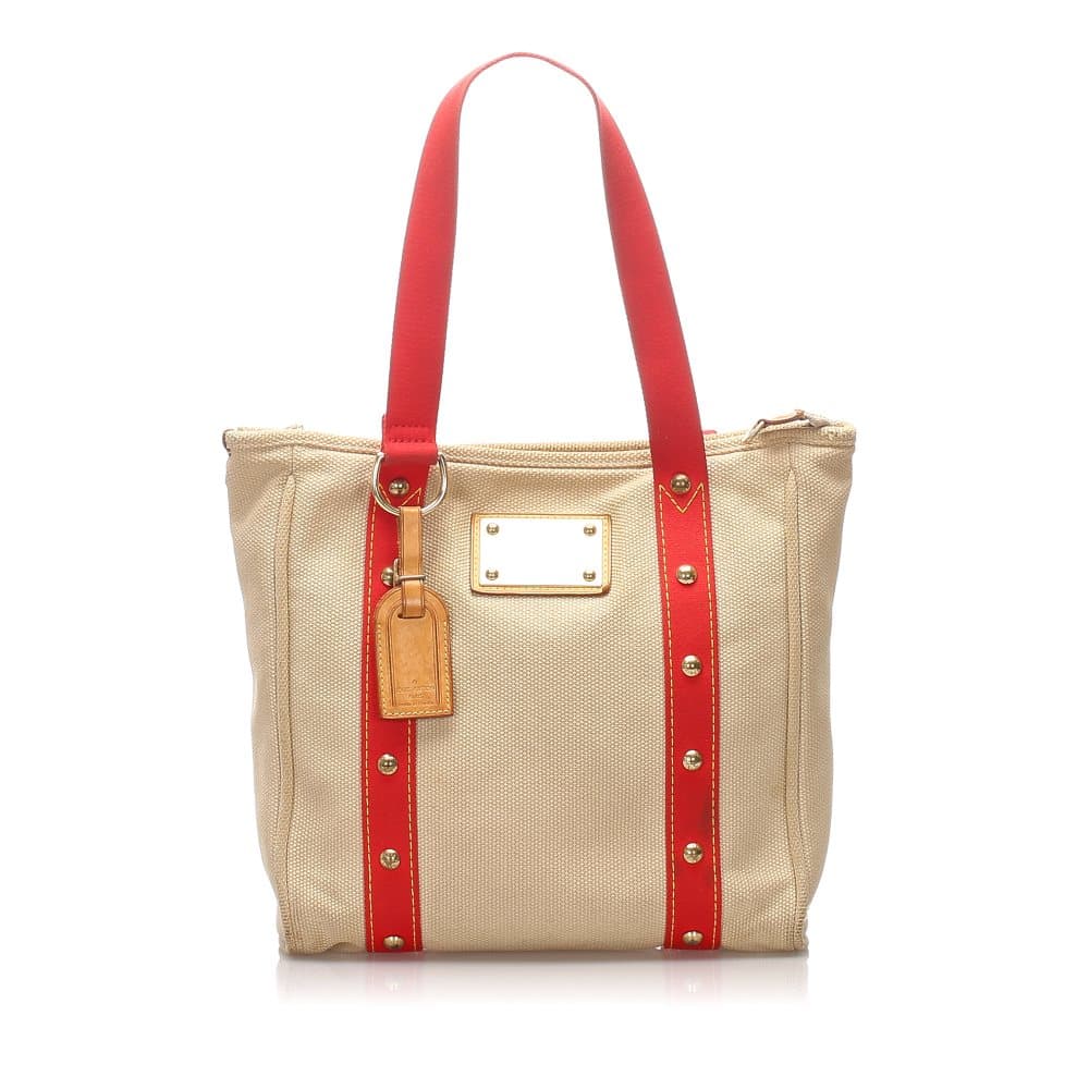 Pre-owned Louis Vuitton Antigua Cabas MM Brown