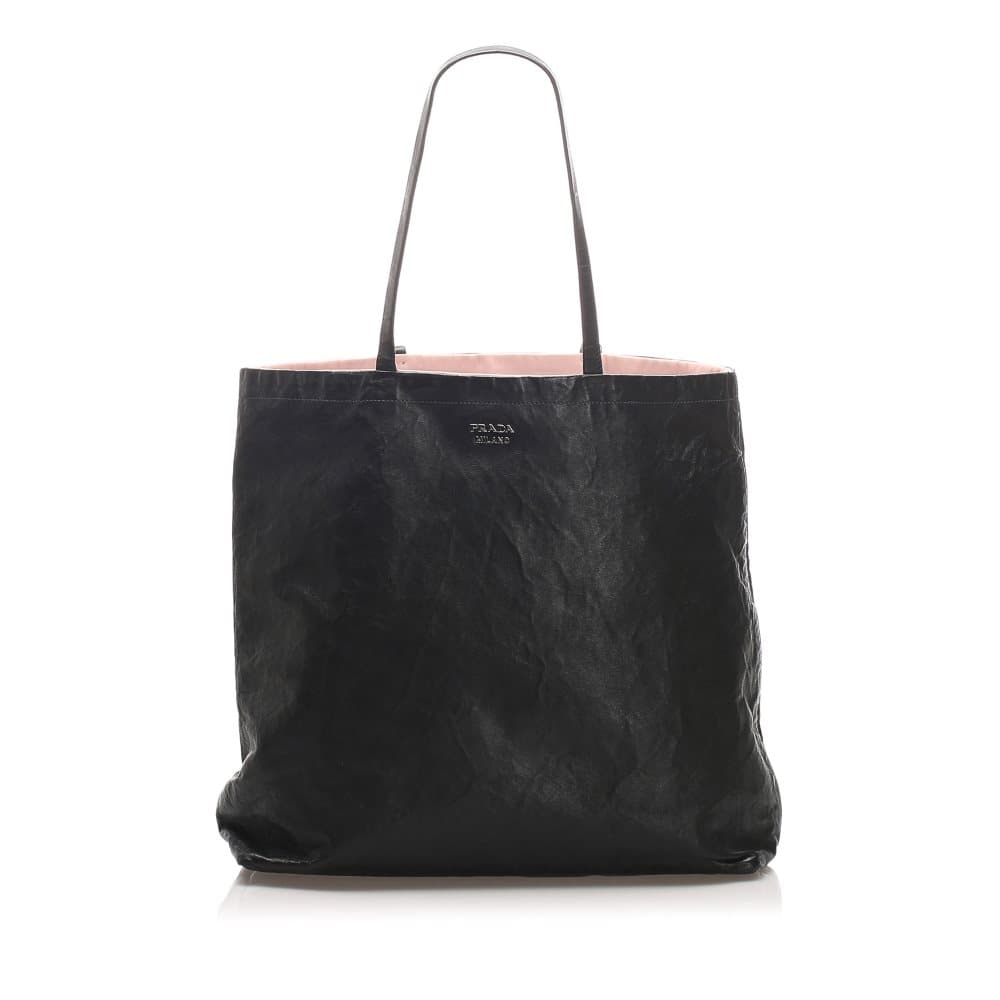 Pre-owned Prada Leather Tote Bag Black