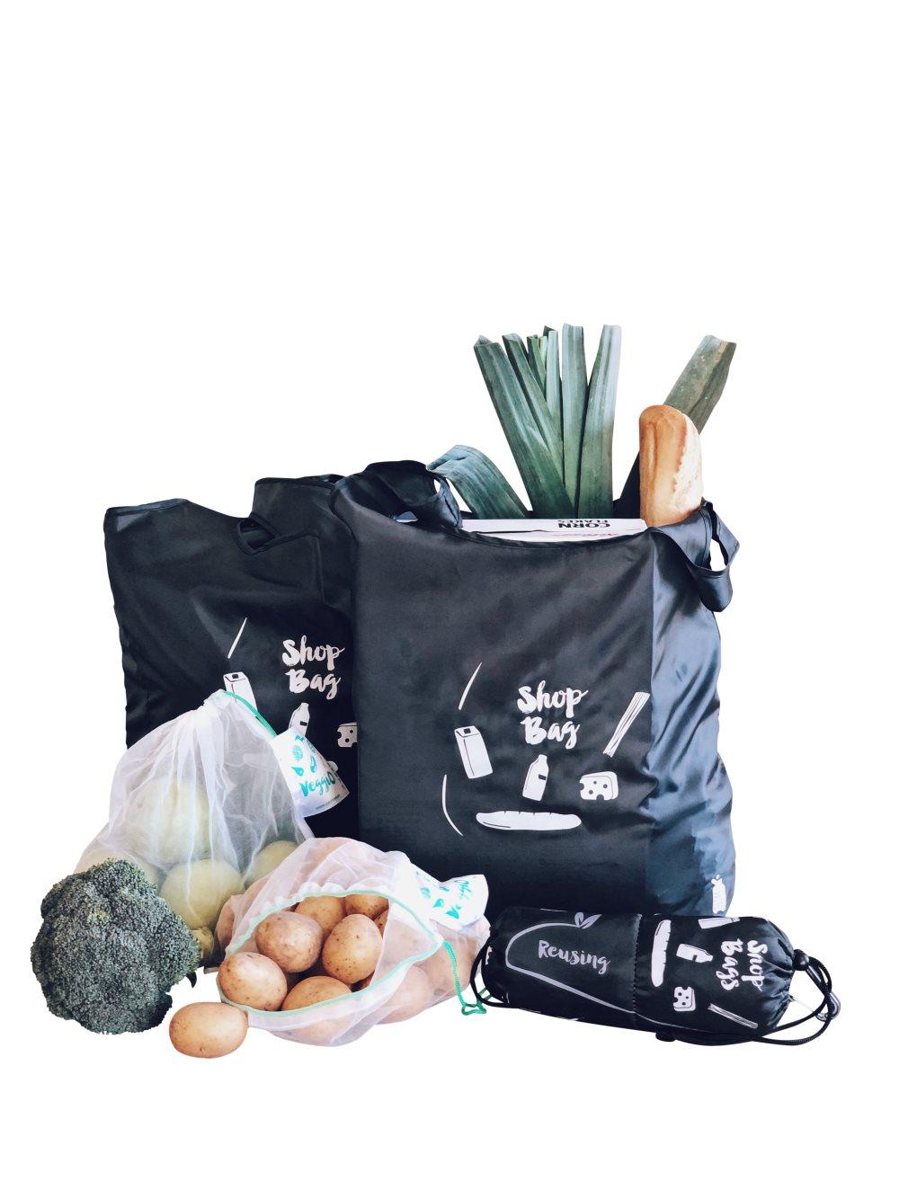 Carrinet Shop Set - Shoppingkassar & fruktpåsar