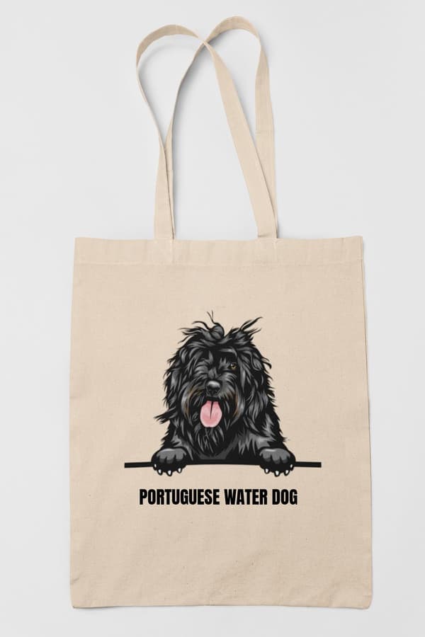 Portuguese water dog tygkasse hund shopping väska Tote bag