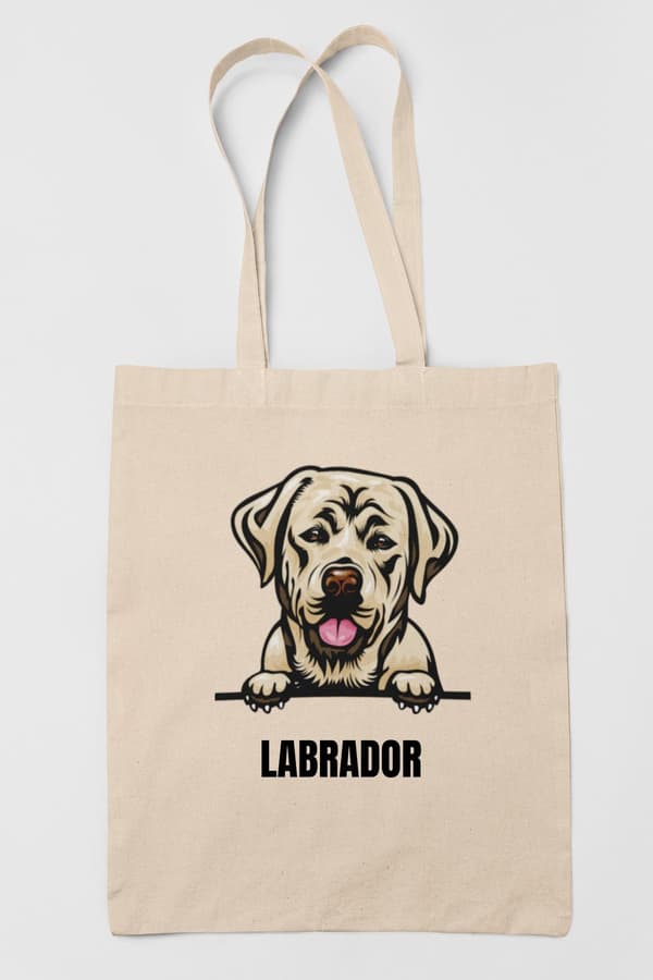 Golden Labrador tygkasse hund shopping väska Tote bag