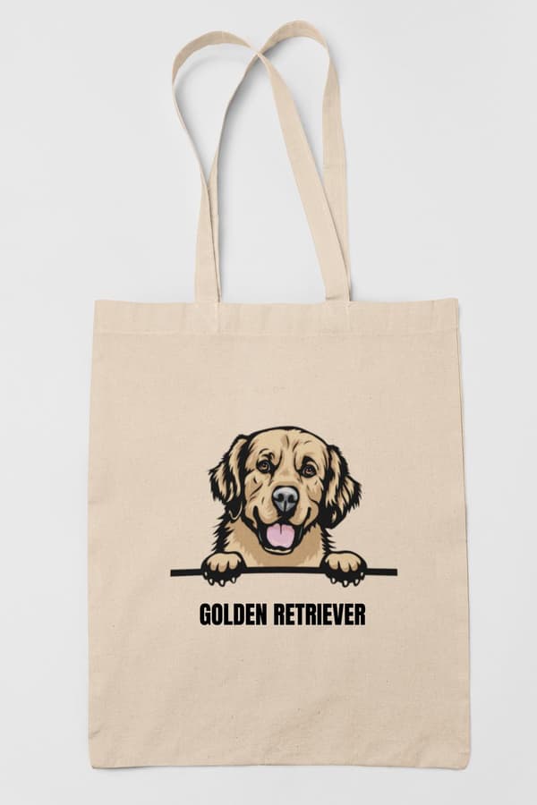 Golden retriever tygkasse hund shopping väska Tote bag