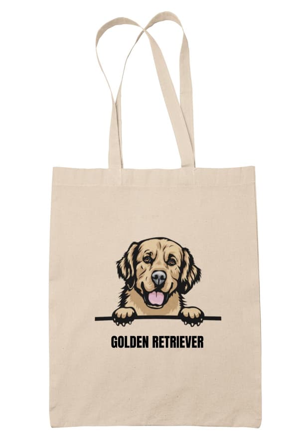 Golden retriever tygkasse hund shopping väska Tote bag