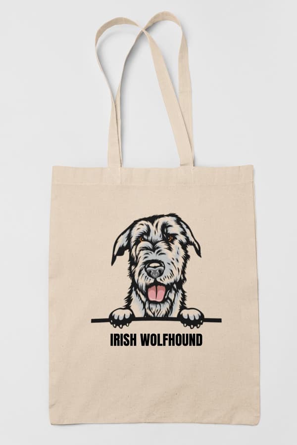 Irish Wolfhound tygkasse hund shopping väska Tote bag